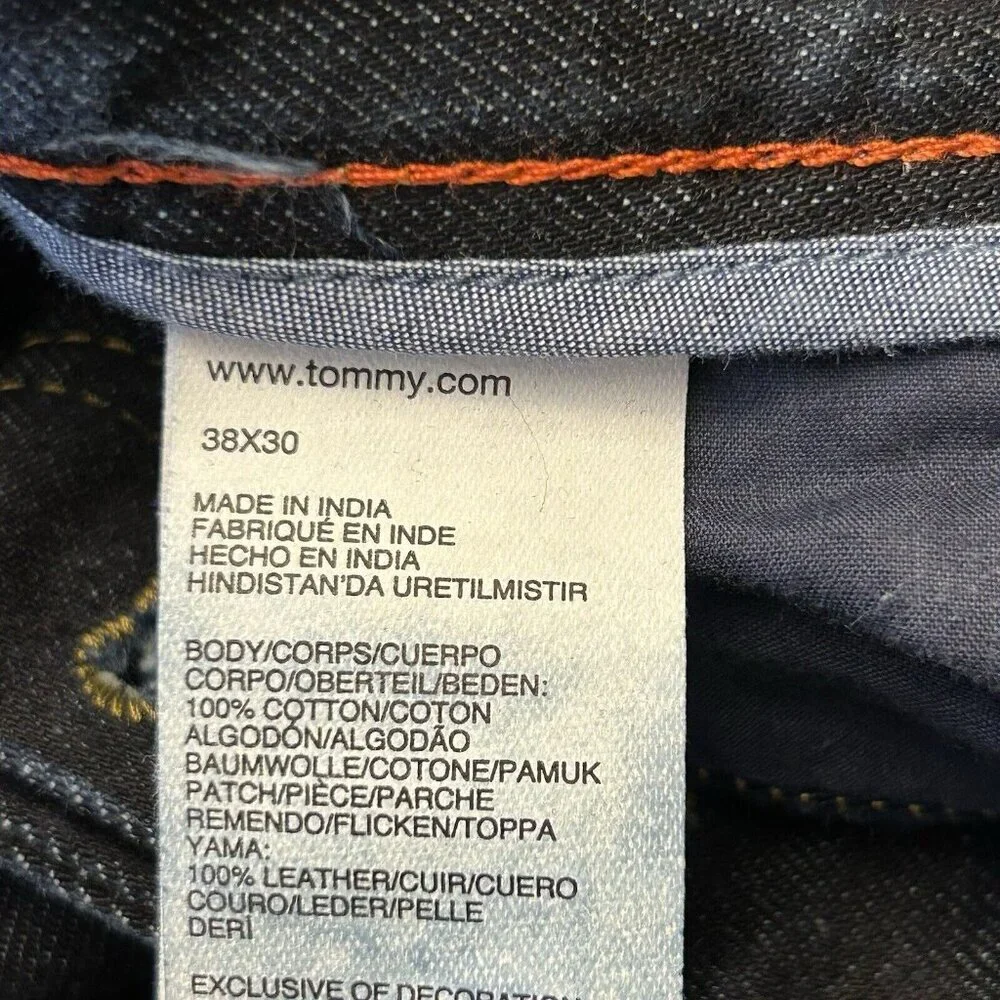 Tommy Hilfiger Jeans Mens Size W36 L26 Dark Wash Button Fly Denim Pants